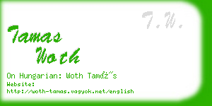 tamas woth business card